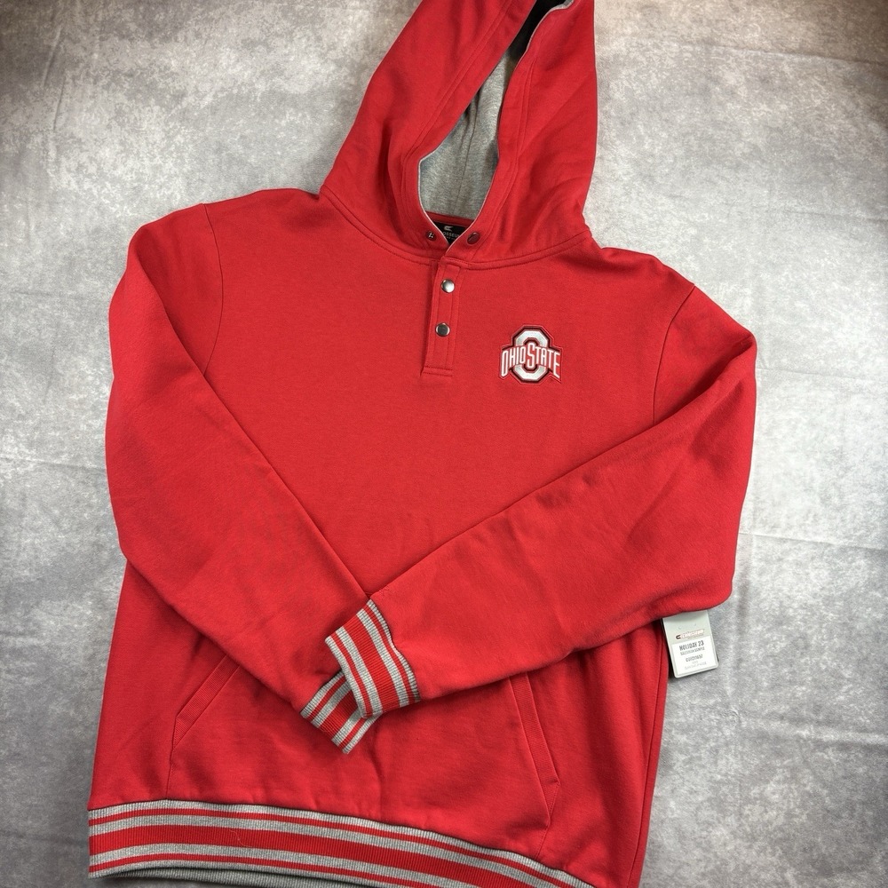 Ohio State Buckeyes Sweatshirt‎ Mens L Red Sample Rare College Football OSU NEW